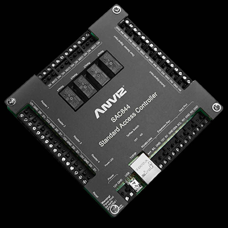  Anviz SAC844 controllo accessi concentratore fino a 4 varchi e 4 testine card rfid e impronta digitale biometrico